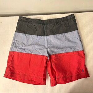 Polo Sport‎ Swim Trunks Board Shorts Mens M Red Blue Pony Stripe Mesh Lining